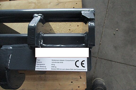 Euroadapter für Weidemann - schwer - 2,5 Tonnen