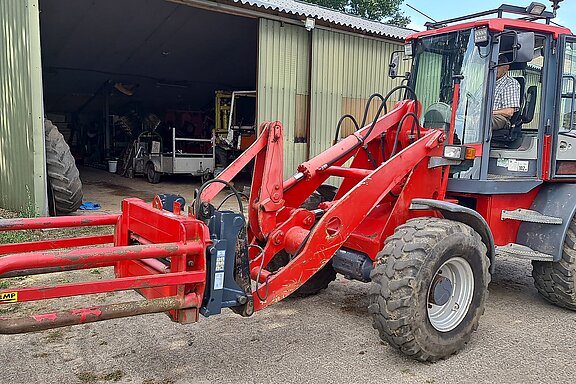 Radlader auf Euro - Terex 50mm